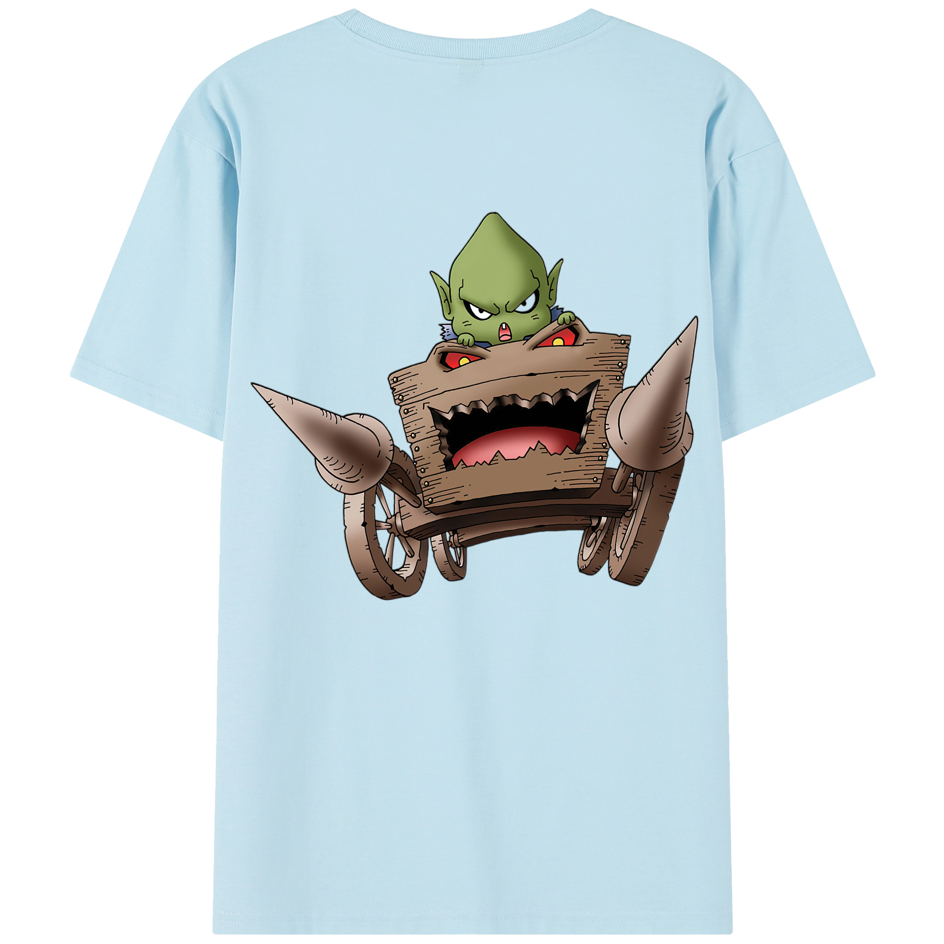 （画像用） ドラゴンクエスト Doragon Kuesuto Dragon Quest 綿100％半袖Tシャツ（背面プリント）